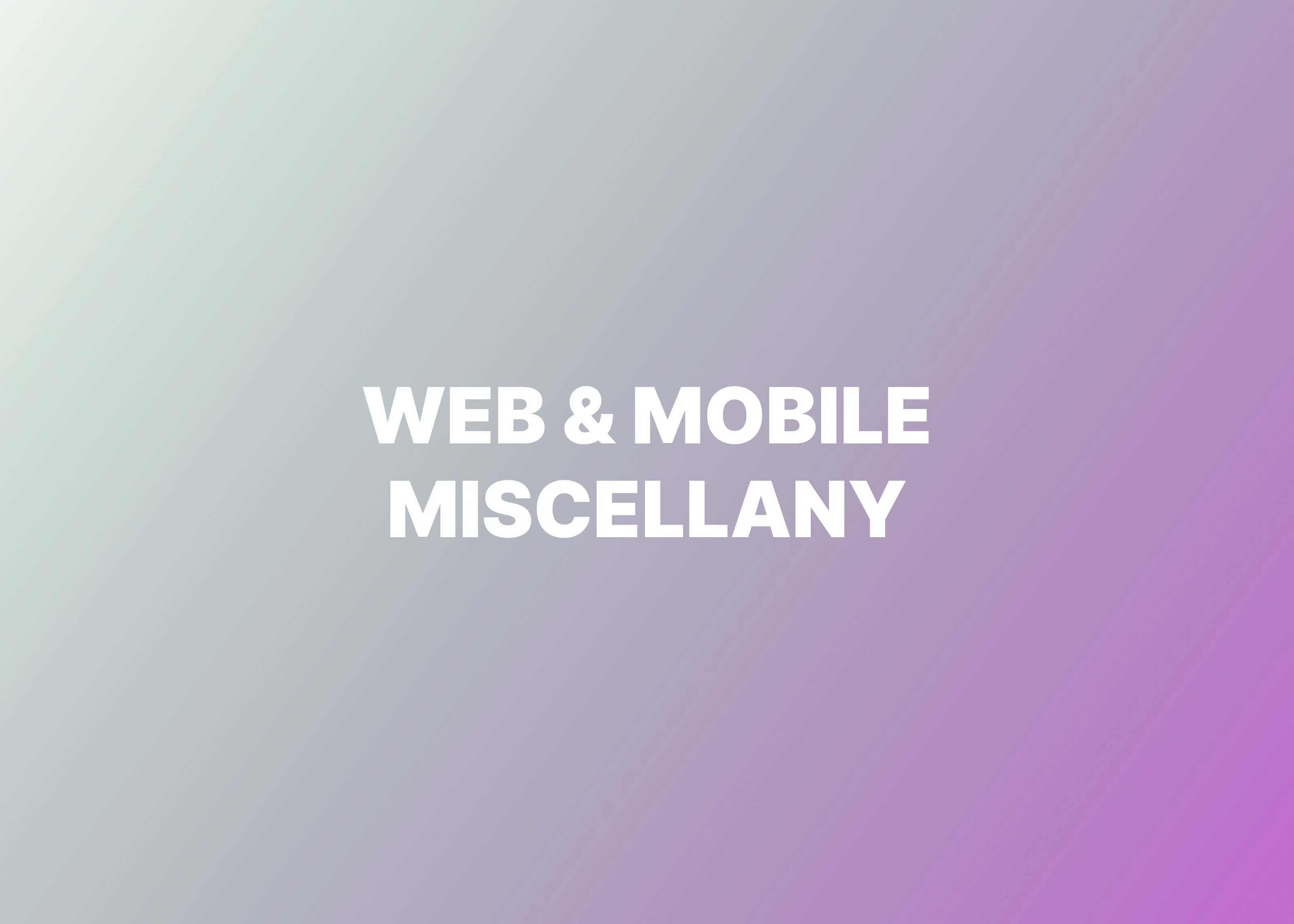 A link to web and mobile work
